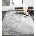 thumbnail image 2 of Orin Modern Metallic Fluid Rug, Silver/Ivory Bone, 5ft x 8ft Area Rug, 2 of 7
