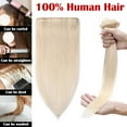 thumbnail image 5 of MY-LADY 8Pcs 18Clips Clip in Hair Extensions Human Hair for Women Double Weft Brazilian Remy Straight Human Hair Clip in Hairpiece 14inch #70 Bleach White, 5 of 8