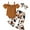 Brown Cow Print, variant on Newborn Baby Girls Cow Print Outfits Off Shoudler Romper Bell Bottom Pants Summer Clothes