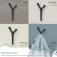 thumbnail image 6 of Amerock Kodiak Contemporary Double Prong Matte Black Wall Hook, 6 of 9