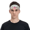 thumbnail image 2 of Daiia Vintage Wood with Floral printed Men's Performance Headband,Sports Headbands,Moisture Wicking Workout Headband, 2 of 9