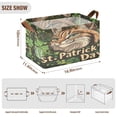 thumbnail image 3 of WOBOGO Stpatricks Day Cute Lynx Storage Basket 16.9×11.4×10in Collapsible Oversized with Metal Iron Frame Set of 2, 3 of 8