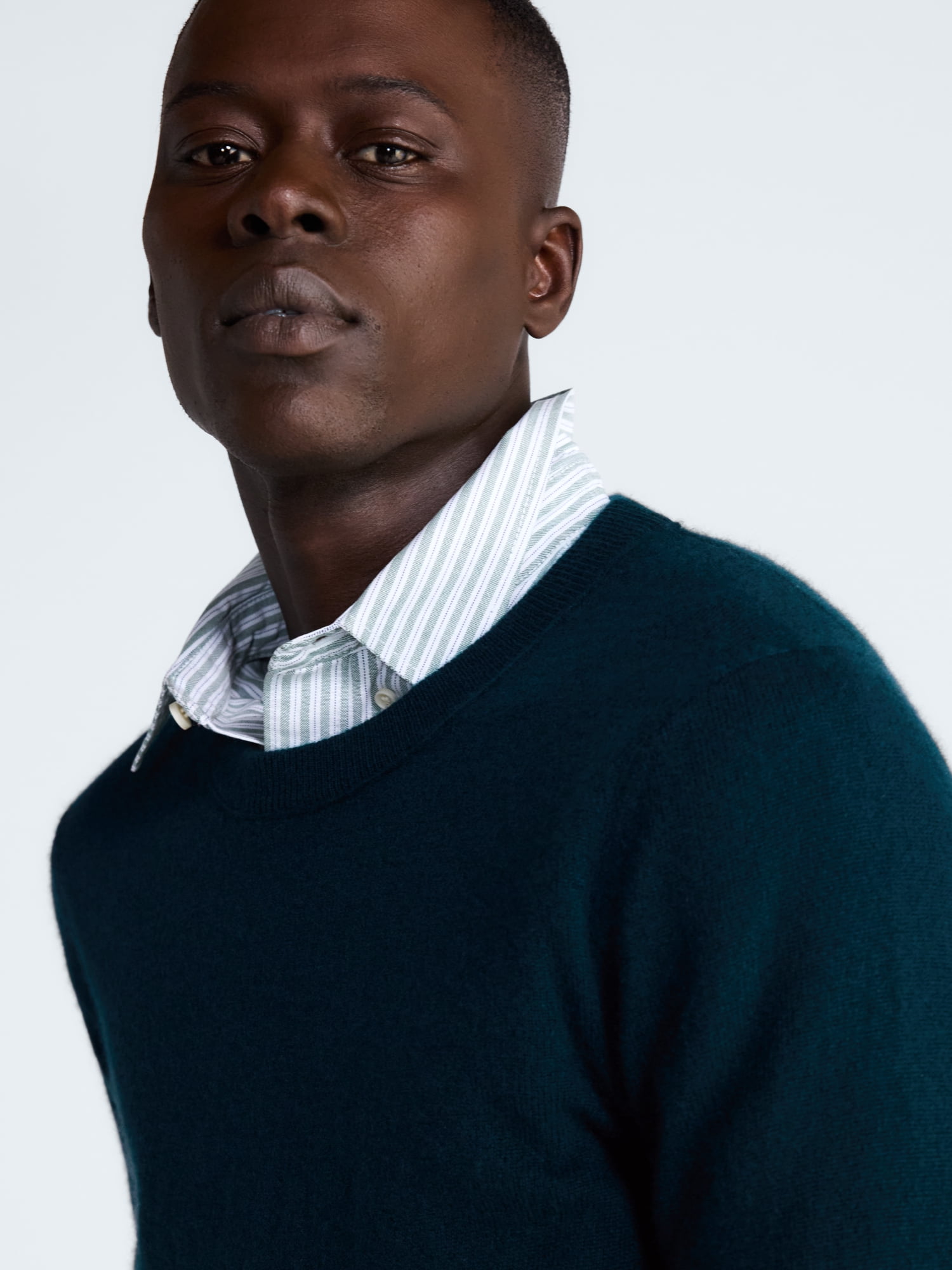 Free Assembly Men’s Cashmere Crewneck Sweater with Long Sleeves, Midweight, Sizes XS-2XL