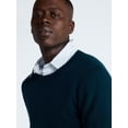 thumbnail image 4 of Free Assembly Men’s Cashmere Crewneck Sweater with Long Sleeves, Midweight, Sizes XS-2XL, 4 of 6