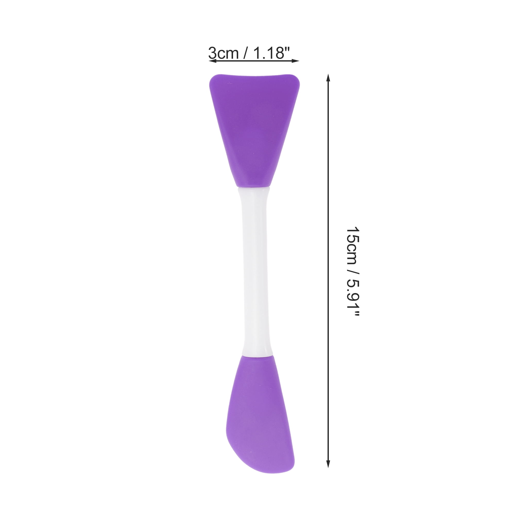 Unique Bargains Smooth Two-in-One Facial Mask Brush 2 Pcs Deep Purple