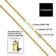 thumbnail image 3 of KoolJewelry Solid 14k Yellow Gold Filled Rope Chain Necklace (3.2 mm, 20 inch), 3 of 9
