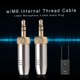thumbnail image 4 of Micrófono de solapa Enchufe de audio de 3,5 mm con cable de rosca interna M6 (2 piezas) (Plata) Tmvgtek Para Estrenar, 4 of 9