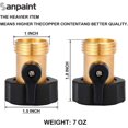 thumbnail image 3 of Water Hose Shut Off Valve, 2 Pack Heavy Duty 3/4 Inch Solid Brass Garden Hose, 3 of 5