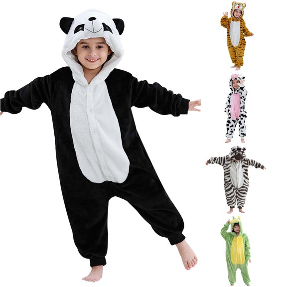 XAOFW Halloween Kids Rompers for boys girls long sleeve hooded cartoon button down bodysuit casual home wear soft Onesie 9-10 Years