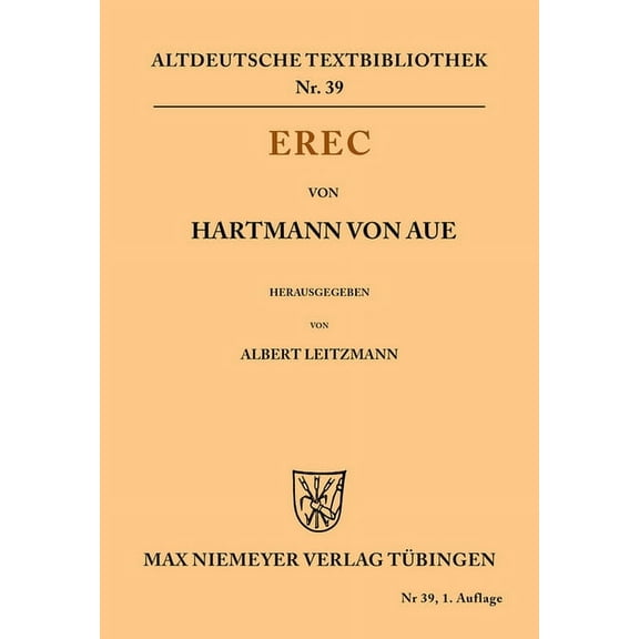 Altdeutsche Textbibliothek: Erec (Paperback)