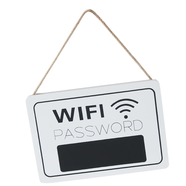 Impresión en Color Brillante Del Estilo Americano Moderno Que Cuelga La Muestra de La Contraseña de WiFi de La Muestra de WiFi Sunnimix Signo de puerta de la puerta de la contraseña de WiFi de madera