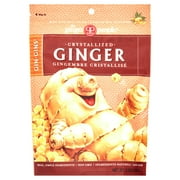 Gin Gins GMO-Free Crystallized Hard Ginger Candy, 3.5 oz Pouch