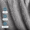 thumbnail image 6 of Bare Home Faux Shearling Blanket - Dual Layer - Fluffy & Soft - Lightweight - Full/Queen, Light Gray, 6 of 7