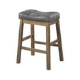 thumbnail image 2 of Upholstered Counter Height Stools Grey and Driftwood (Set of 2), 2 of 2