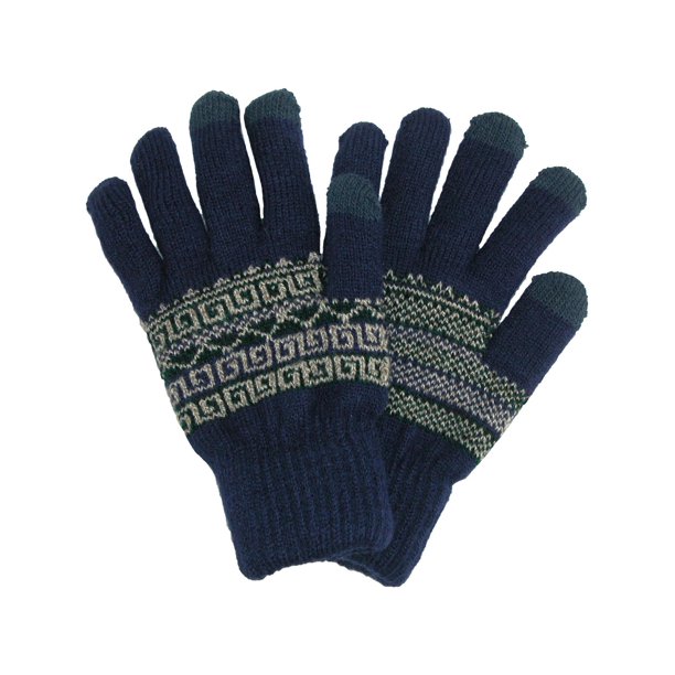 CTM Fairisle Touchscreen Gloves (Men)