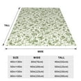thumbnail image 3 of Honeii Green Rabbit Print Fleece Blanket - Throw Blanket for Bed, Sofa, Couch, Camping, and Travel , Microplush Ultra Soft Warm Blanket-50"x40", 3 of 7
