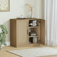 thumbnail image 2 of MAYEERTY Entryway Storage Cabinet Set of 2 Wood Accent Cabinet for Living Room,Brown, 2 of 11
