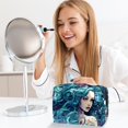thumbnail image 6 of Mermaid Waterproof Cosmetic Travel Pouch Bag Makeup Organizer Small Lightweight Large Capacity Printed Design for Ladies and Girls, 6 of 6