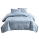 thumbnail image 2 of Juego de funda de cama acolchada lavada de doble cara, 3 piezas, funda de almohada de color liso, ropa de cama de poliéster de 20 x 26 pulgadas, 2 of 6