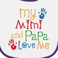thumbnail image 3 of Inktastic Mimi and Papa Love Me Baby Terry Cloth Bib, 3 of 3