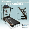 thumbnail image 3 of Ksports Foldable 16.5 Inch Cardio Fitness Portable Treadmill, Black, 3 of 11
