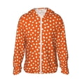 thumbnail image 2 of Lsque Dots On Orange Background UPF 50+ Lightweight Sun Protection Men's Women's Long Sleeve Shirt, Hoodie Performance -Large, 2 of 9