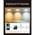 thumbnail image 3 of Recessed Lighting Slim 6 Inch - Lumary Smart LED Recessed Lights 13W 1100LM WiFi LED Downlight with Junction Box Smart Wafer Lights Work with Alexa/Google Assistant-4PCS, 3 of 4