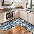 thumbnail image 3 of Kitchen Rugs Sets Of 2,Pioneer Flower Floral Print Pattern Anti Fatigue Kitchen Mat Rugs Non Slip Washable,Decorative Kitchen Floor Mats for Kitchen,Sink,Laundry,17"x47"+17"x47", 3 of 5