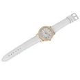 thumbnail image 2 of Bling Gold Women Leather Strap Quartz Wrist Watch White, 2 of 8