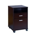 thumbnail image 4 of Desk w File Cabinet, 2 Storage Drawers, 47 Inch Red Cocoa Brown, 4 of 9