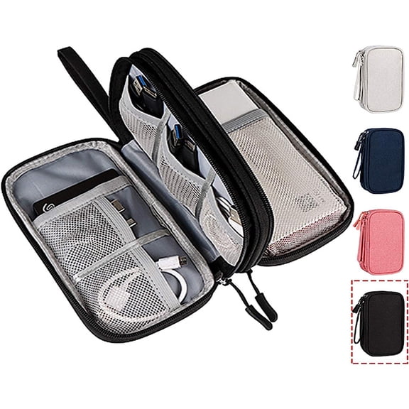 Electronics Accessories Organizer Pouch Bag, Travel Universal Organizer for Cable, Charger, Phone, SD Card, Business Travel Gadget Bag
