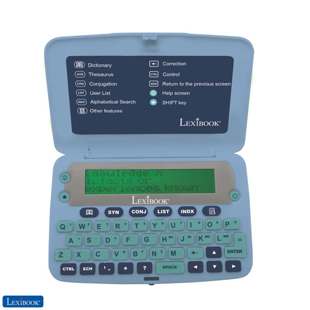 Lexibook Diccionario Electrónico de Bolsillo, Azul/gris