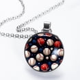 thumbnail image 2 of Baseball Glass Circular Pendant Necklace - Women's Jewelry, 2 of 5