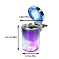 thumbnail image 3 of Cigar Ashtray Suspended Dazzling Ambient Light With Cover LED Lights Car Ashtray Smoking Accessories, 3 of 8