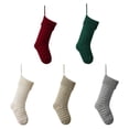 thumbnail image 7 of Farmhouse Knitted Christmas Stocking 18 Inch, Rustic Cable Knit Personalized Stocking, Boho Style Fireplace Hanging Decor for Xmas Family Holiday-1pcs,Red, 7 of 7