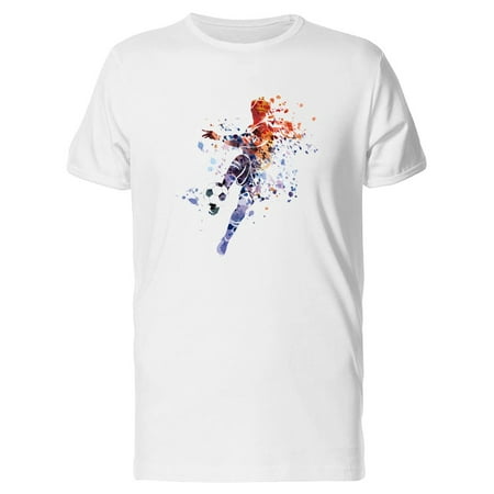 Soccer Player Paint Art Tee Men's -Image by
