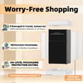 thumbnail image 5 of Frestec 3.2 Cu Ft Two-Door Mini Fridge with Freezer – Black, Stainless Steel, New, 5 of 14