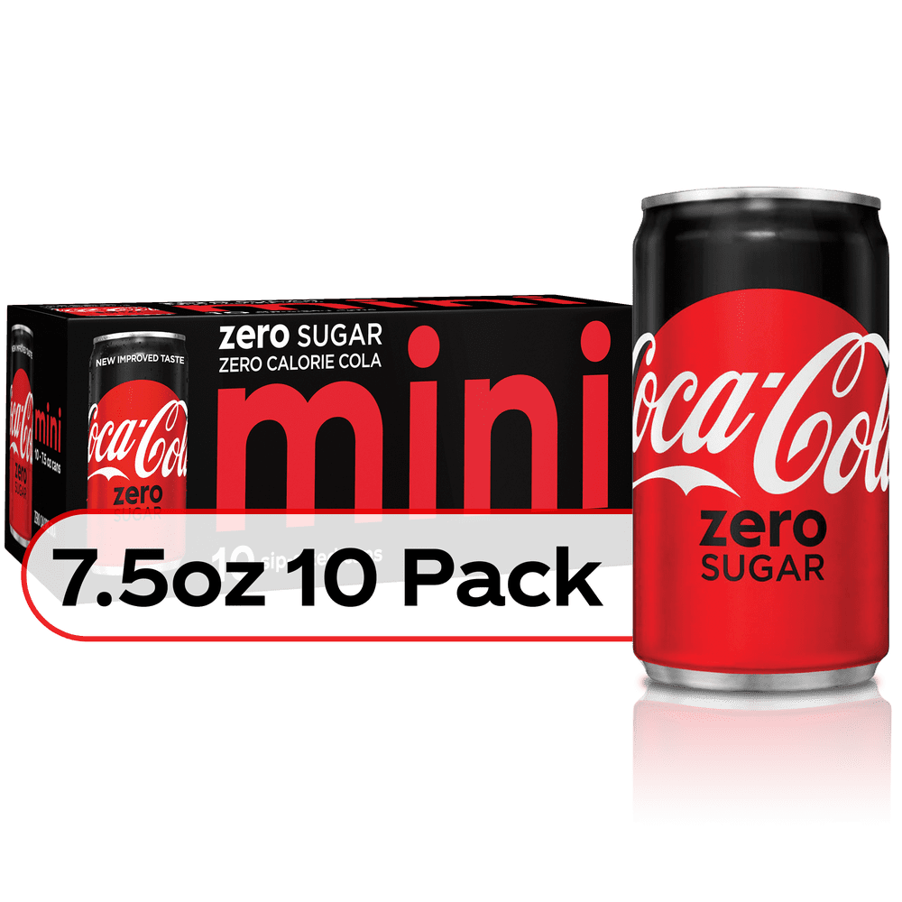 Coke Zero Sugar Diet Soda Soft Drink 7 5 Fl Oz 10 Pack Walmart