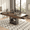 Marble-Black, variant on Winkalon 55" Rectangular Dining Table for 4-6, Modern Dining Room Table with 2-Tier Storage Shelf, Wood Dinner Tables with Heavy Duty Pedestal Base for Kitchen Living Room, Walnut