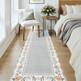 thumbnail image 3 of Lahome 2'x6' Scalloped Boho Floral Hallway Runner Rug 2x6ft Non-Slip, Washable Low-Pile,Soft Microfiber Carpet for Entryway Kitchen Laundry Bedroom, 3 of 10