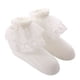 thumbnail image 2 of Qarigey Calcetines de encaje para niña, 2 capas, calcetín tobillero con volantes, calentador de pies de algodón para regalo de baile para niños, Medias Beige 2-4 años, 2 of 6