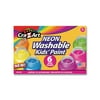 Neon Washable Kids' Paint 6 Assorted Colors, 2 oz, 6/Set