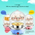 thumbnail image 3 of BrowQuartz 7-Eggs Boiler Multifunction Electric Egg Cooker Portable Automatic Mini Steamer Auto-Off Cooking Tools Kitchen Utensil for Yellow/Double Layer, 3 of 6