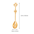 thumbnail image 3 of 8PCS Stainless Steel Coffee Cake Spoon Crown Cake Spoons Small Teaspoon for Ice-Cream, Soup, Salt, Sugar(Gold), 3 of 8