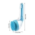 thumbnail image 2 of Long Handle Pet Grooming Bath Brush with Shampoo Dispenser Soft Silicone Massage Cleaning Tool for Dogs Cats and Small Animals, 2 of 2