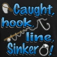 thumbnail image 3 of CafePress - Caught, Hook, Line, Sinker , Married! Pajamas - Women's Short Sleeve Print T-Shirt and Pants Dark Cotton Pajama Set, 3 of 7