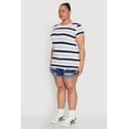 thumbnail image 4 of Womens Plus Size Striped Tee, 4 of 5