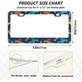 thumbnail image 2 of Cartoon Car License Plate Frame - 2 Pack Universal Stainless Steel License Plate Holder with Screws & Chrome Caps, 2 Holes Car License Plate Cover for US Vehicles Home Decor, 2 of 7