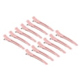 thumbnail image 5 of Juego de pinzas para el cabello de salón, 12 Uds., profesional, portátil, rosa, seccionador, herramienta de estilismo, 5 of 5