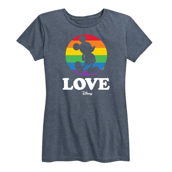 Disney Pride - Love - Rainbow Spotlight on Mickey - Women's Short Sleeve Graphic T-Shirt